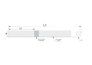 Copper Braid with Solder Blocks 2 Copper Braids with solder blocks Technical Drawing page 0001