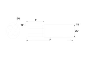 Heat Shrink 4 Core LV Breakout Technical Image 1