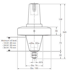 Nexans EUROMOLD 400AR-5 - Interface C2 equipment bushing 2 Nexans EUROMOLD 400AR 5 Interface C2 equipment bushing