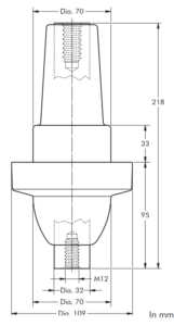 Nexans Euromold 400SFR Plug-in Bushing – Interface C2 2 Nexans EUROMOLD 400SFR B Interface C2 equipment bushing