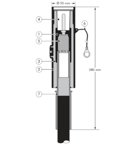 Nexans Euromold 200SR Separable Straight Connector 2 Nexans Euromold 200SR Separable Straight Connector Technical Drawing