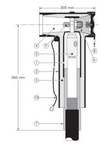 Nexans Euromold 784TB Separable Tee Connector (Cu) 2 Nexans Euromold 784TB Separable Tee Connector Cu Technical Drawing Image