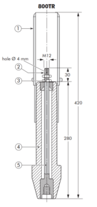 Nexans Euromold 800TR Test Rod 2 Nexans Euromold 800TR Test Rod Technical Drawing Image