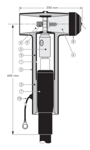 Nexans Euromold 909TB Separable Tee Connector 2 Nexans Euromold 909TB Separable Tee Connector Technical Drawing Image