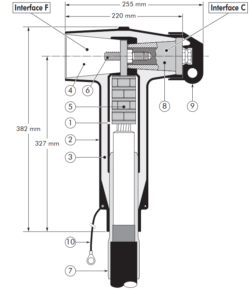 Nexans Euromold 944TB Separable Tee Connector 2 Nexans Euromold 944TB Separable Tee Connector Technical Drawing Image